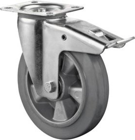 BS Transportrolle LS420.B83.125 aus Aluminium in Silber mit Schraubfunktion - Bild 1