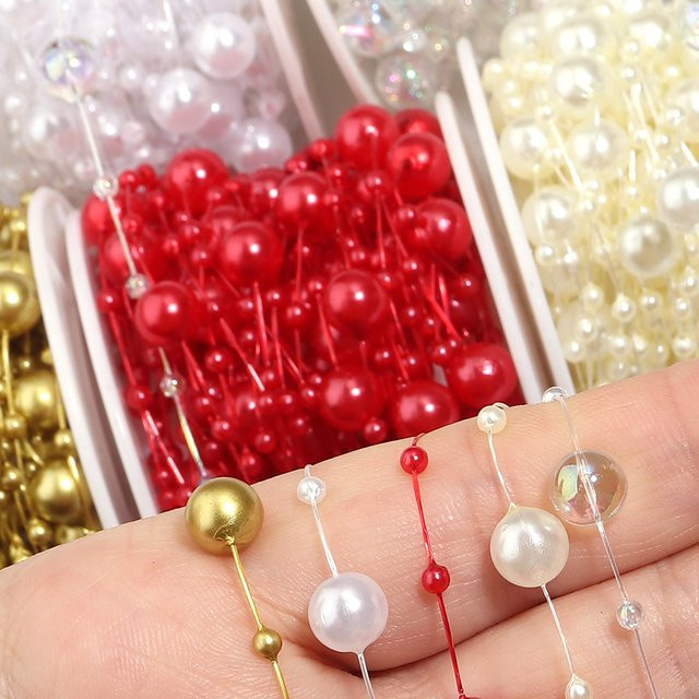 louleur Perlenkette, Imitation Perle, 10 Yards, Unisex - Bild 1