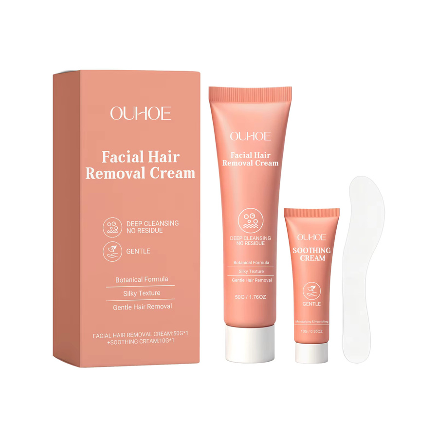 OUHOE Gesichtshaarentfernungscreme-Set mit Reparaturcreme und Applikator - Bild 3