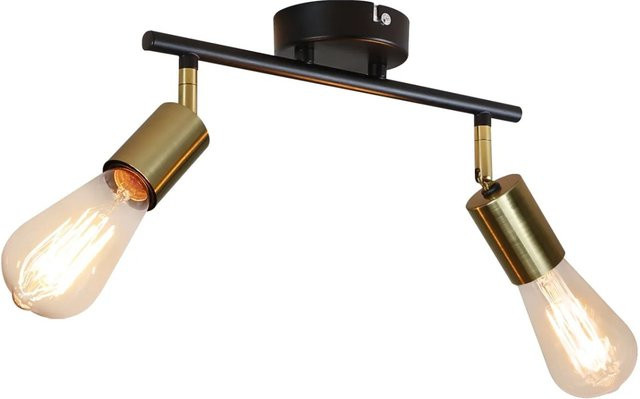 NETTLIFE Deckenstrahler aus Metall in Gold/Messing mit 2x E27 Fassungen, verstellbar und modern - Bild 1