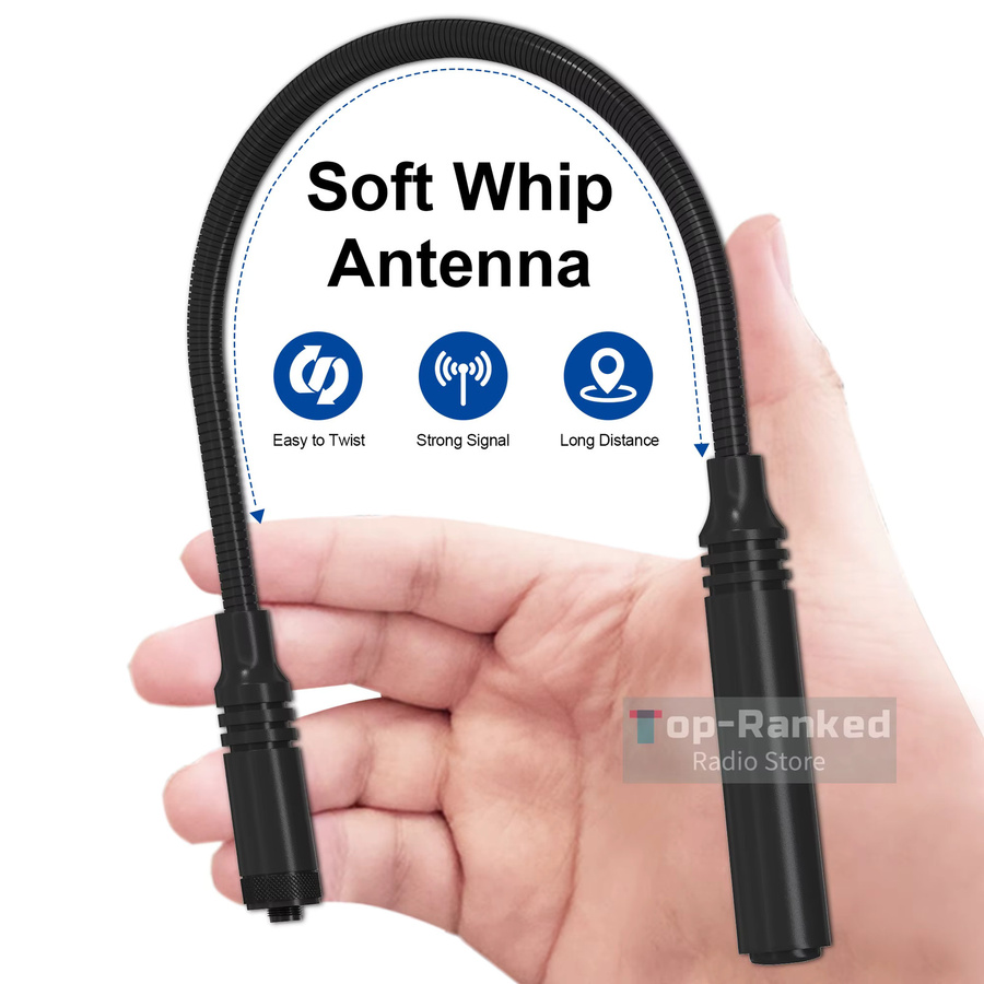 Baofeng UV-25 Schwanenhals Taktische Antenne mit SMA-Buchse Dual Band VHF UHF in Schwarz - Bild 3