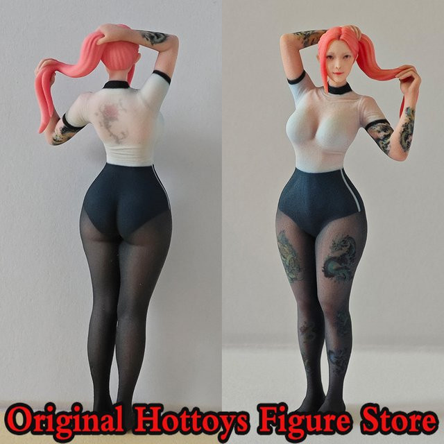 Hot Toys Actionfigur Weibliche Soldatin mit Sporttattoo im 1/18 Maßstab, Mini-Skulptur Modell-Sammlung, Höhe: 9,5 cm - Bild 1