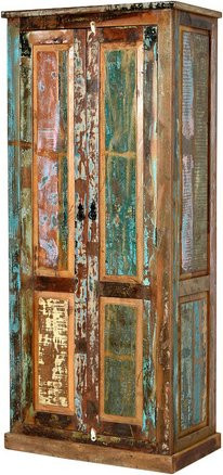 SIT Schrank RIVERBOAT 2-türig aus Altholz in Bunt, B/T/H: 180 x 45 x 80 cm - Bild 2