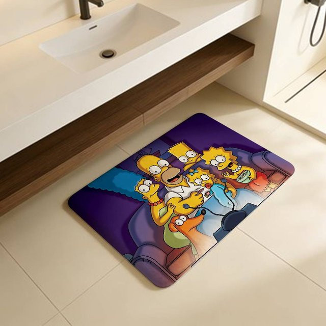Simpsons Cartoon Fußmatte von Csq Fourteen, rutschfest und waschbar, B/B: 60 x 90 cm - Bild 1