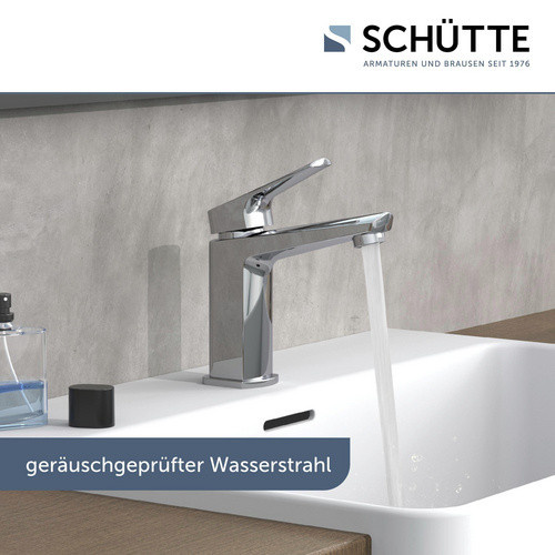 Schütte Waschtischarmatur Raven Einhebelmischer aus Messing in Chrom Silber mit Ablaufgarnitur - Bild 2