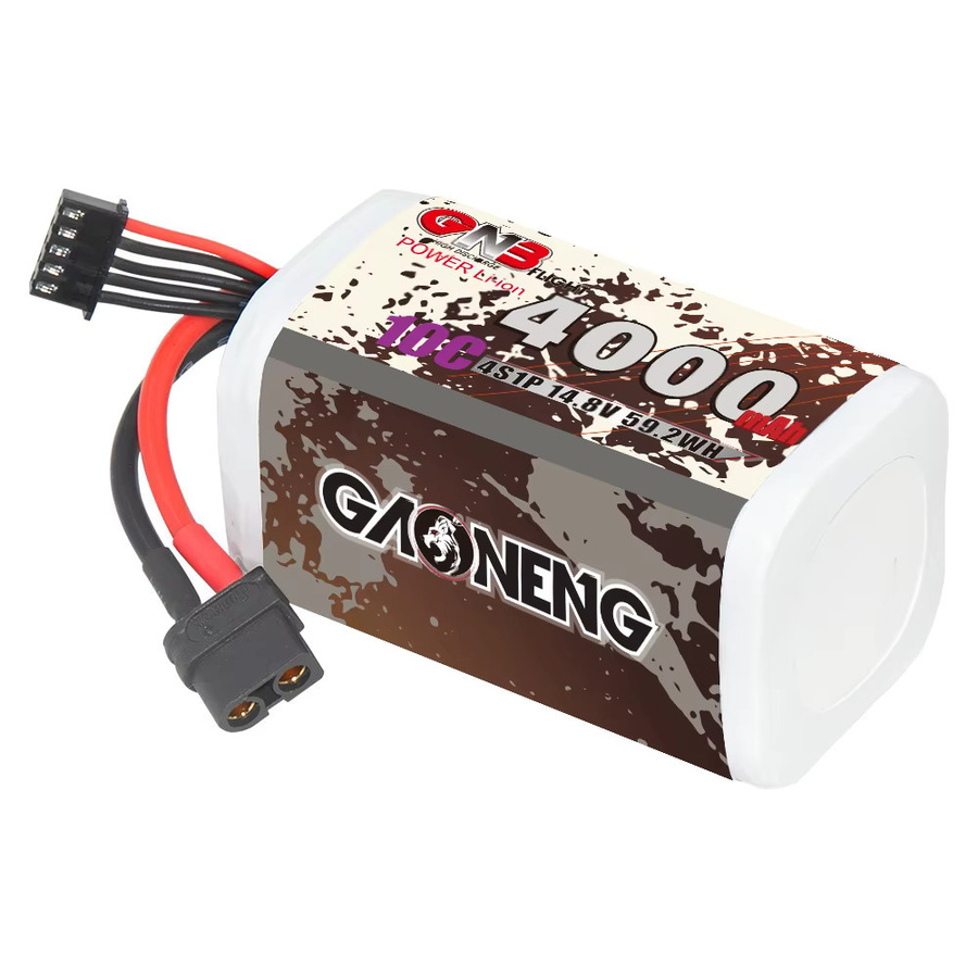 GNB Li-Ion Batterie 4000 mAh 4S 14,8 V mit XT60 Stecker für FPV Drohnen und RC Modelle in Weiß - Bild 3