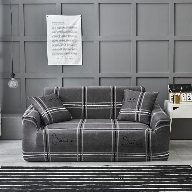 Housmife Elastischer Sofabezug mit geometrischem Muster für 1-Sitzer, Breite: 90-140 cm - Bild 1