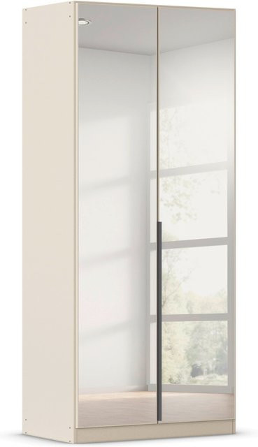 RAUCH Drehtürenschrank Alabama mit Spiegel in Beige-Champagner und grauen Griffen, B/T/H: 91 x 0 x 210 cm - Bild 1