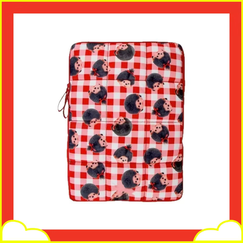 Munchki Red Grid wasserdichte tragbare Outdoor-Aufbewahrungstasche für Laptops und iPads in Rot - Bild 4