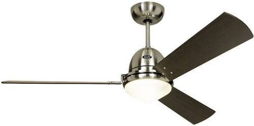 CasaFan Libeccio Deckenventilator mit Beleuchtung und Fernbedienung, Chrom gebürstet, Durchmesser: 142 cm, Höhe: 28,5 cm - Bild 1