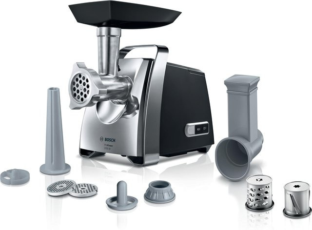 Bosch ProPower MFW67440 Fleischwolf 700W in Schwarz und Silber - Bild 2