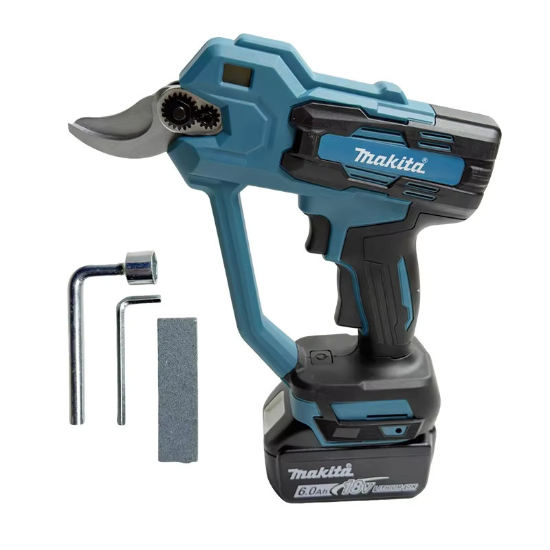 Makita Akku-Gartenschere mit bürstenlosem Motor, kabellose Astschere für 18V-Akkus, blau - Bild 2