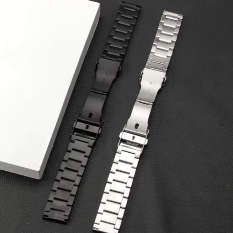 Zhangeer Uhrenarmband Edelstahl, Faltschließe, Schwarz, Unisex - Bild 2