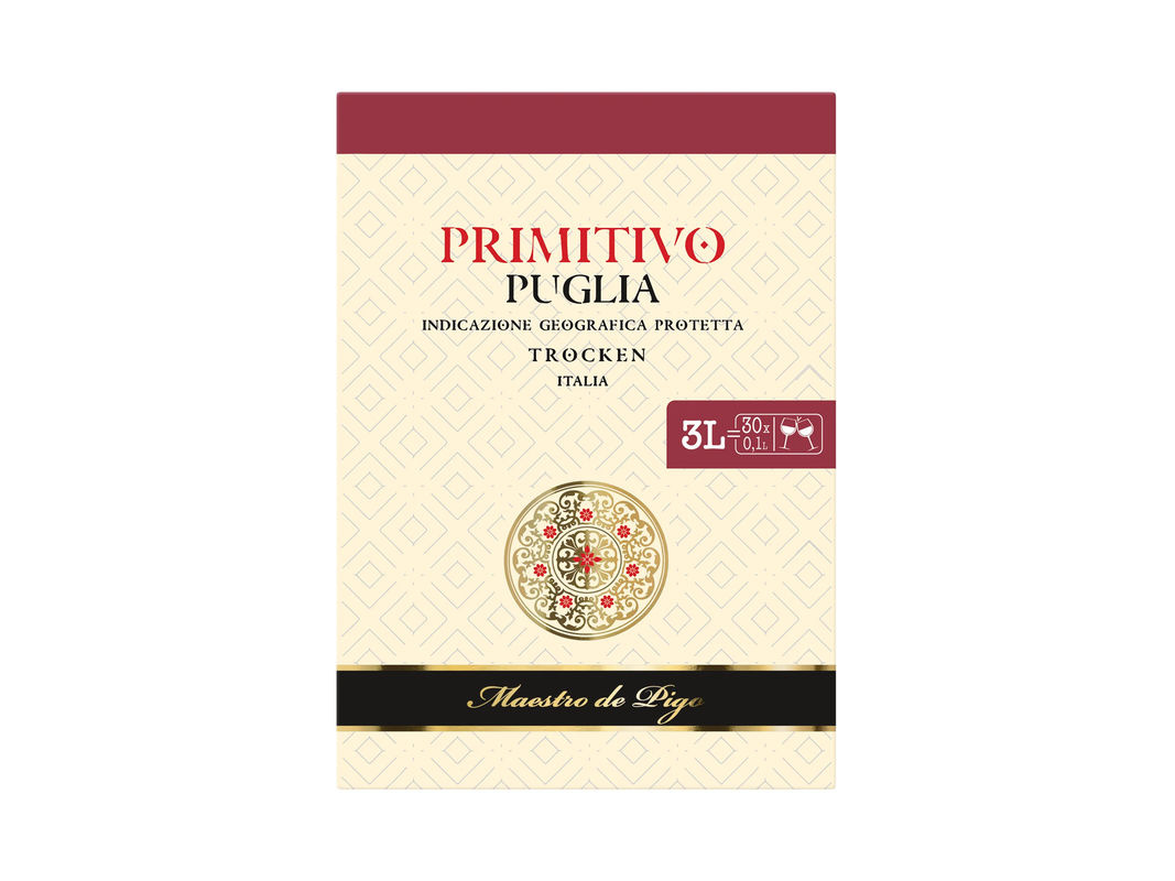 Vineris, Primitivo Puglia IGT, trocken, Rotwein, 3 l - Bild 2