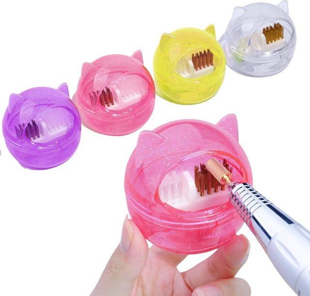 DJBS Mini-Nagelbohrer Reiniger Bürstenbox Kunst-Werkzeugkoffer, Unisex - Bild 1