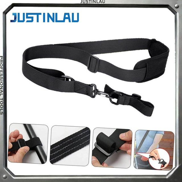 JUSTINLAU Verstellbarer Schultergurt aus Nylon in Schwarz für Mähmaschinen, Trimmmaschinen und Gartengeräte - Bild 1
