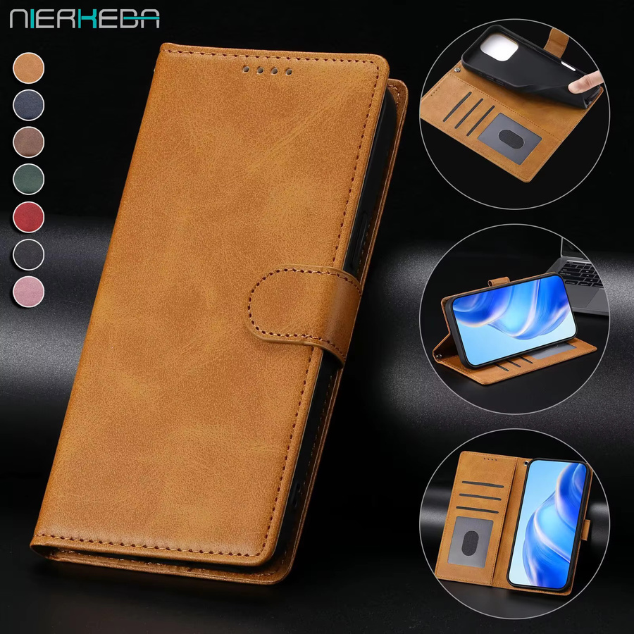 Leder Flip Case Wallet Cover für Samsung Galaxy (A17 A37 A57 A27 A36 A56 A16 A26 A15 A35 A55 A25 A05S A06 A14 A34 A54 A13 A53) in Braun - Bild 7