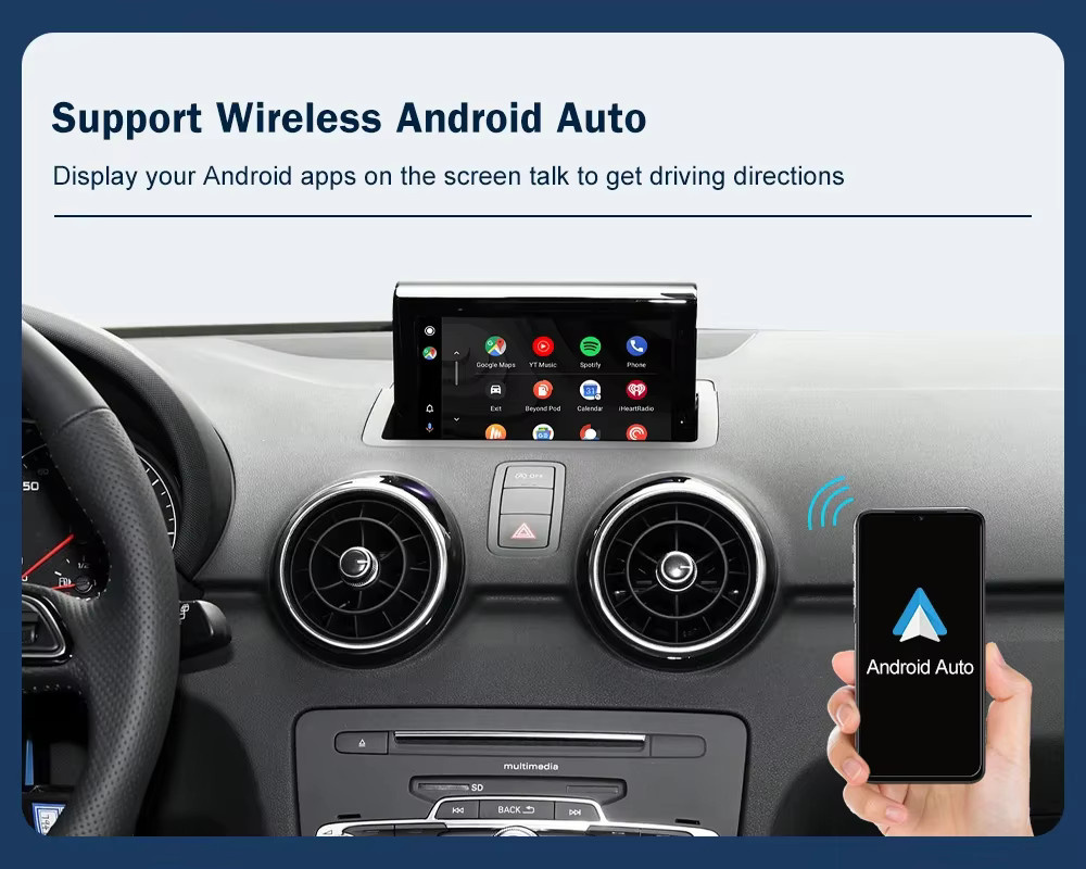 CARABC Wireless CarPlay und Android Auto mit AirPlay Mirror Link für Audi A1 Q3 2012–2018 MMI 2G/3G HN+ RMC in Schwarz - Bild 3