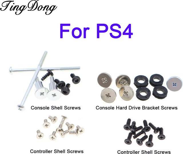 Sony Ersatzschrauben-Set für PS4-Spielkonsole und Controller-Gehäuse in Silber inklusive HDD-Festplattenhalterungsschrauben - Bild 1