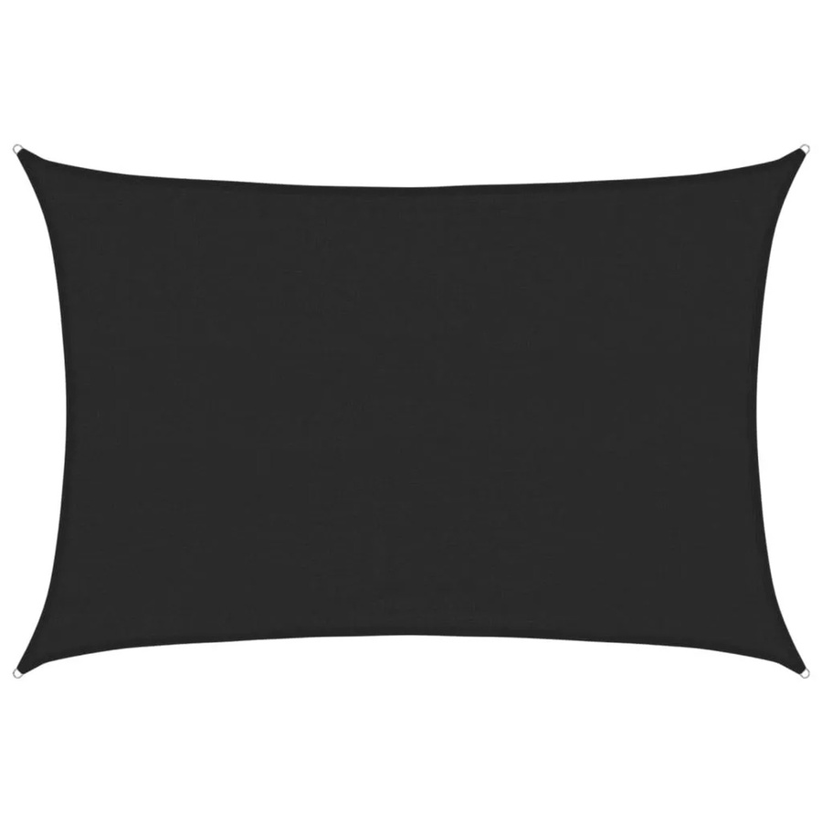 vidaXL Sonnensegel aus HDPE in Schwarz, B/T: 3,5 x 4,5 m - Bild 2