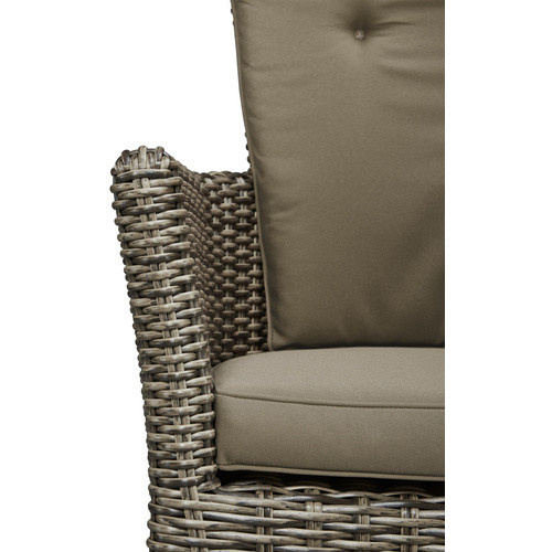 Merxx Toskana Hochlehner 2er-Set aus Akazienholz und Kunststoffgeflecht in Beige oder Braun, B/H/T: 66 x 111 x 61 cm - Bild 4