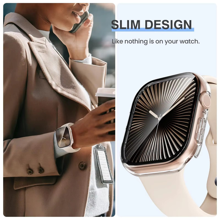 NEY Displayschutzfolie für Apple Watch, gehärtetes Glas, Schwarz - Bild 4