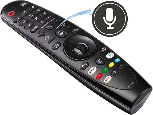 VORTNGLE Universelle Sprachfernbedienung für Smart 4K HD TV Magic mit Zeigerfunktion, Ersatzfernbedienung für MR20GA MR19BA MR18BA, Schwarz - Bild 1