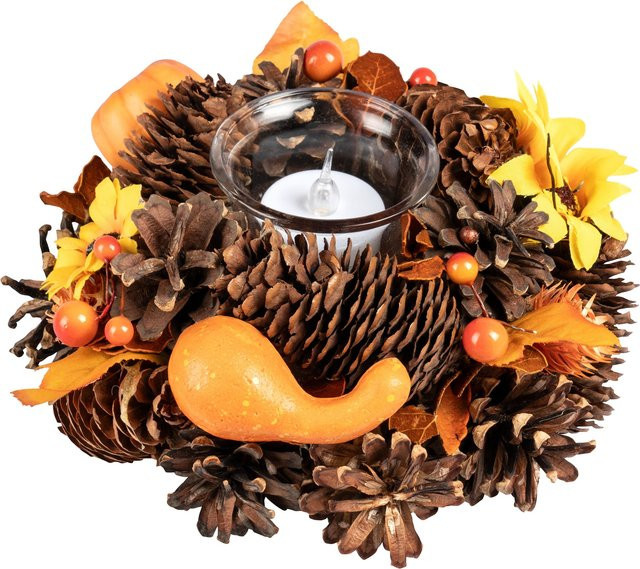 Windlicht Natur von Viva Domo in Braun aus Holz für Tealight - Bild 1
