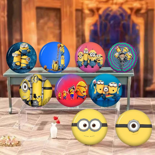 Potdemiel Brosche, Minion Anime Button Pin, Handgefertigt - Bild 1