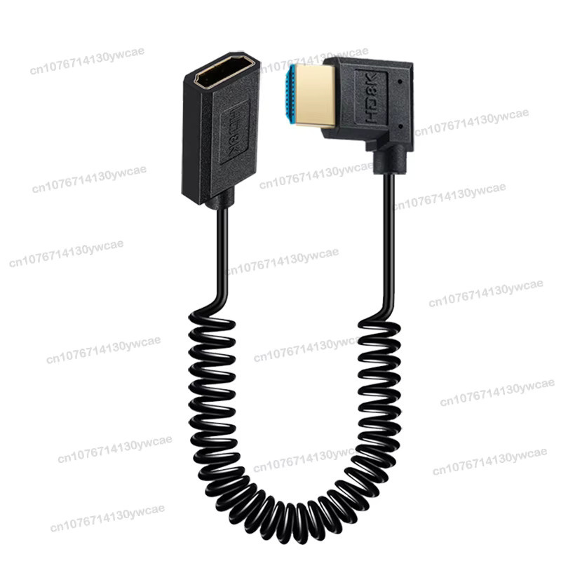 BSN HDMI Verlängerungskabel mit 90-Grad-Winkel, Micro Mini HDMI Stecker auf Buchse, 8K60 Hz High Speed, Schwarz - Bild 2