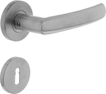 Intersteel Türdrücker Blok in Edelstahloptik Silber mit Rosetten - Bild 1