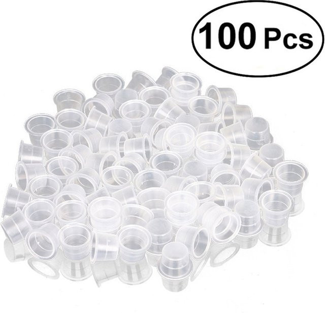 TMISHION Tattoo Ink Cup Pot, 100 Stück, Kunststoff, Microblading Zubehör - Bild 1