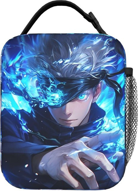 Gojo Satoru Anime Isolierte Lunchtasche von Fancy Style Studio in Blau - Bild 1