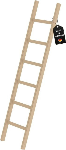 PROREGAL Sprossen-Anlegeleiter aus Holz in Braun mit 6 Sprossen ohne Traverse - Bild 1