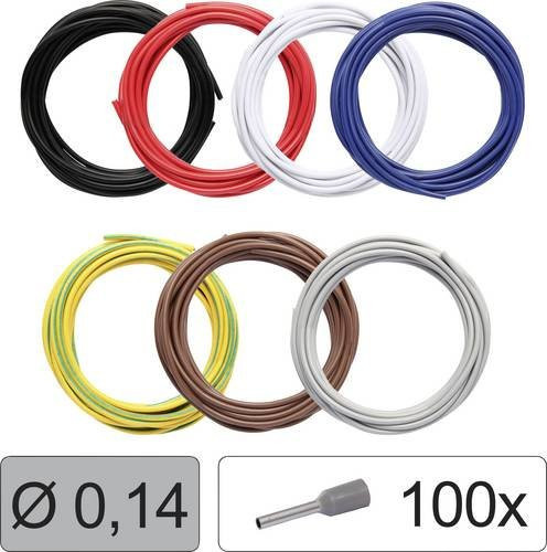 Quadrios 25CW110 LiFY Einzelader Kabel 0.14mm² Set in verschiedenen Farben - Bild 1