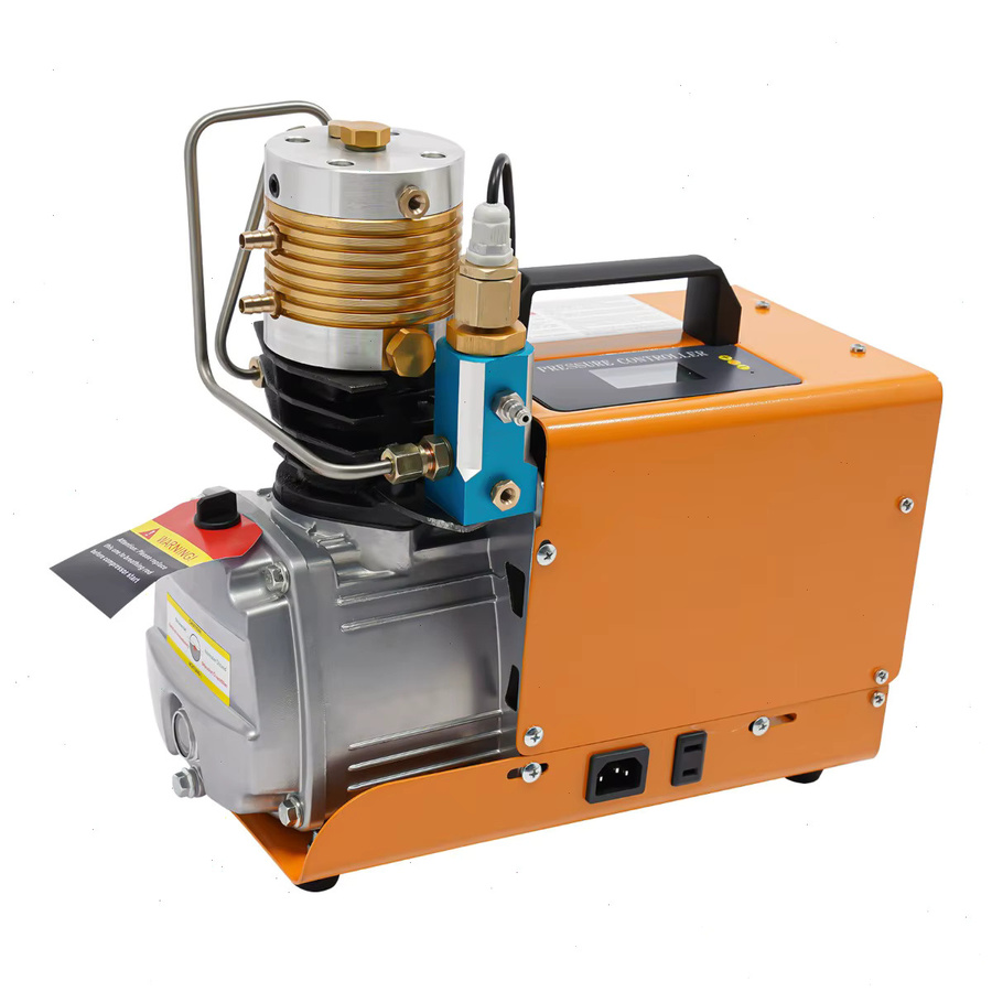 Bymaocar Tragbarer PCP-Luftkompressor Elektrische Hochdruck-Luftpumpe mit Smart-Steuerung und Öl-Wasser-Abscheider in Gelb - Bild 3