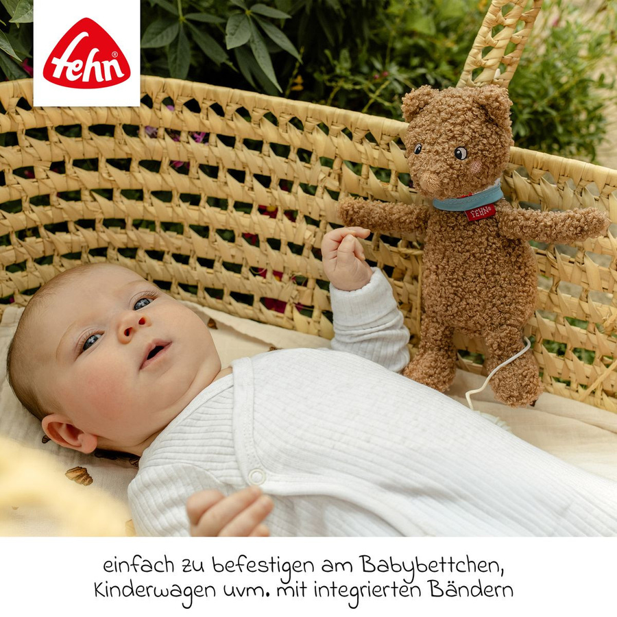 Fehn Bär Geschenk-Set, Schmusetuch, Spieluhr & Greifling, 3-teiliges Set - Bild 2