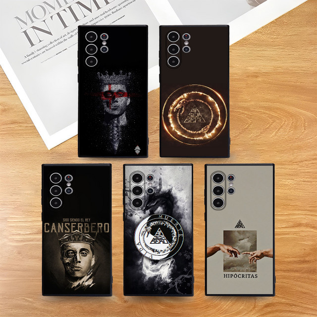 Canserbero Pop Music Singer Handyhülle für Samsung Galaxy S21 S22 S23 S24 S25 FE Plus Ultra in Schwarz aus weichem TPU - Bild 1