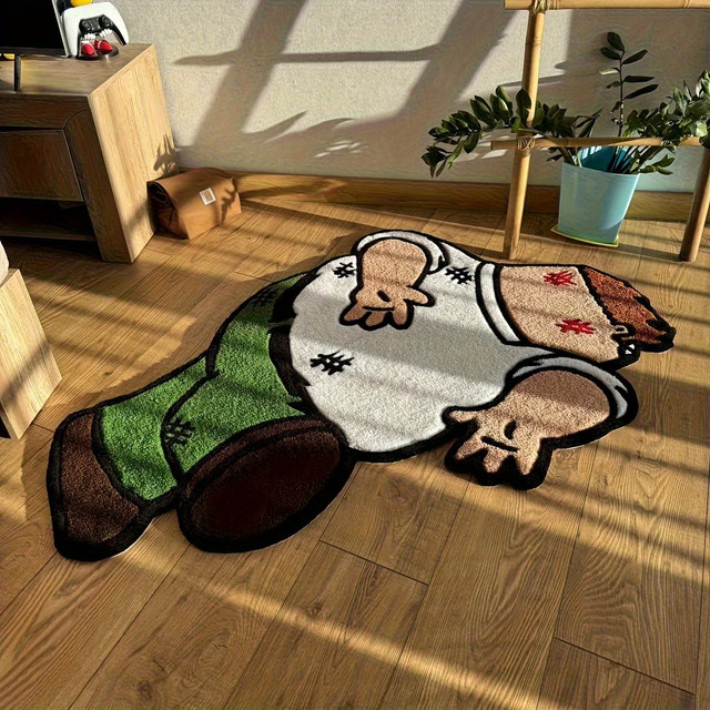 VIKAMA Cartoon-Charakter Plüschteppich mit Kinder-Motiv in Multicolour, rutschfeste Polyester-Matte für Kinderzimmer, Schlafzimmer oder Wohnzimmer - Bild 1