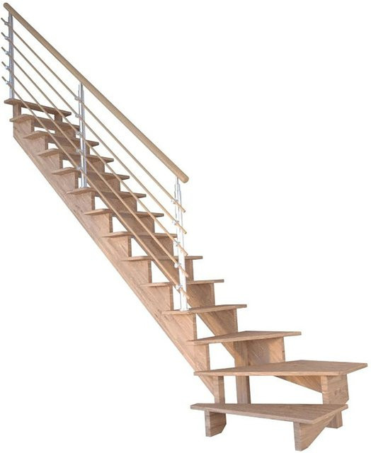 StarWood Treppenstufe Lindos Pro Winder in Eiche, Farbe Braun, Breite: 100 cm, Tiefe: 28 cm, Höhe: 13 cm - Bild 1