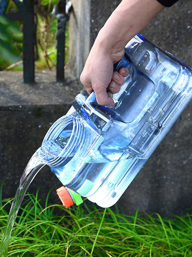 JOCESTYLE Outdoor-Wassereimer mit Wasserhahn, tragbarer Camping-Wasserbehälter aus Kunststoff, Blau, 5,5 l - Bild 7