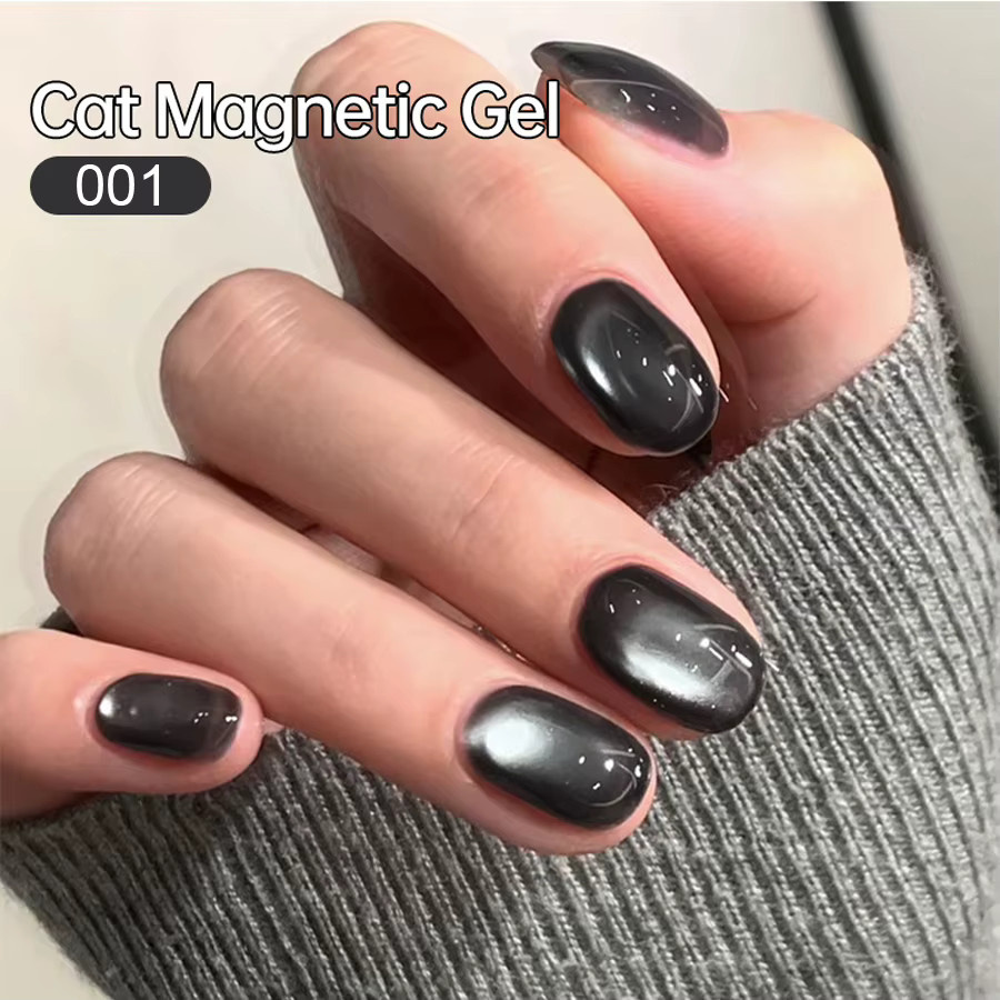 QAZIXU Black Cat Eye Gel Nagellack, 10 ml, Damen - Bild 2