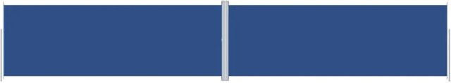 Furnicato Ausziehbare Seitenmarkise Blau aus Polyester, Höhe: 220 cm, Breite: 1200 cm - Bild 1