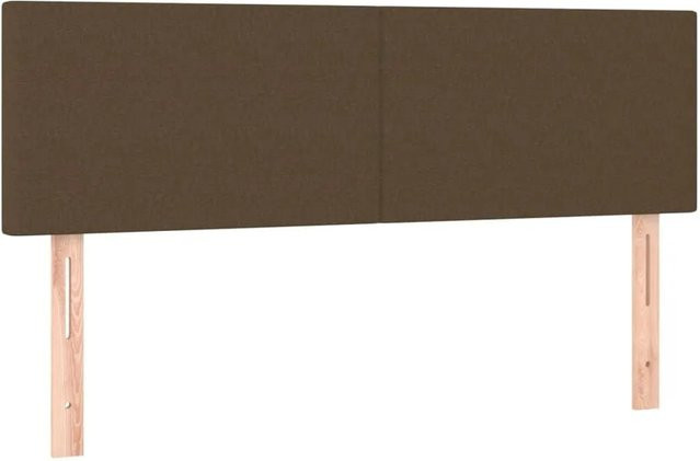 2er-Set vidaXL Kopfteile aus Stoff in Dunkelbraun, B/T/H: 72 x 5 x 78/88 cm - Bild 1