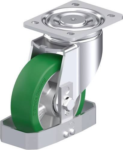 Blickle Stahlblech-Lenkrolle LH-ALST 150K-FS in Silber mit 150 mm Rad-Durchmesser und 500 kg Tragfähigkeit - Bild 1