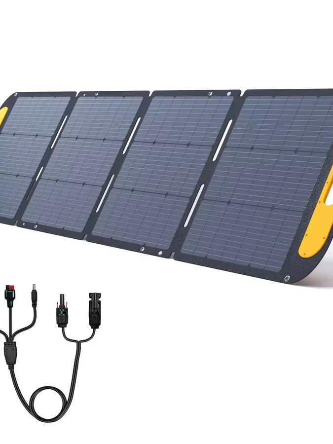 VTOMAN VS200 PRO faltbares Solarpanel 200W in Schwarz mit hocheffizienten monokristallinen Zellen, IP67 wasserdichter ETFE-Oberfläche, verstellbarem Ständer und MC4-Anschluss für tragbare Kraftwerke - Bild 5