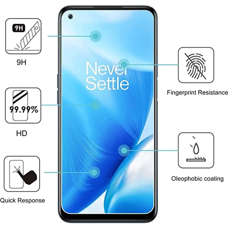 3er-Set Displayschutzfolie aus gehärtetem Glas für OnePlus 6 6T 7 7T 8T Nord N100 N10 5G in Transparent - Bild 2
