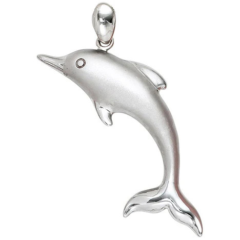 Colfem Anhänger Delfin, 925 Silber, rhodiniert, mattiert - Bild 1