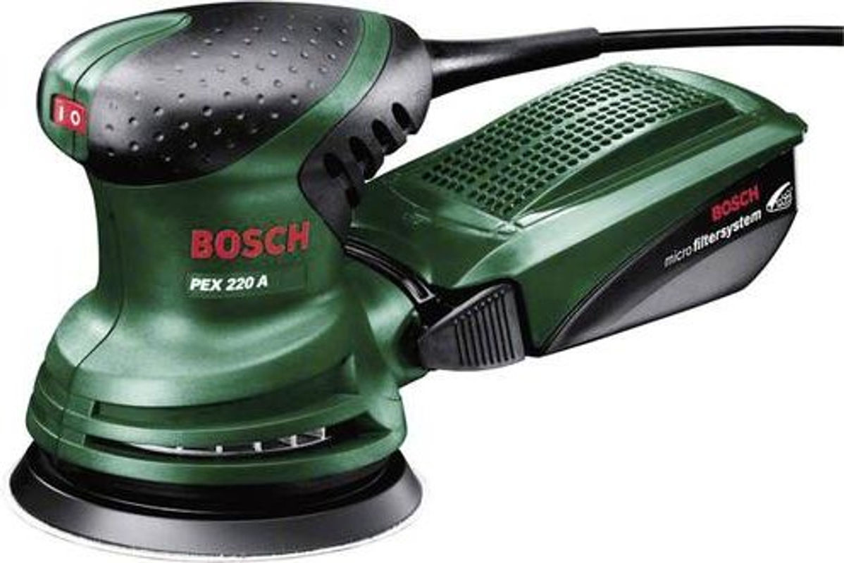Bosch Exzenterschleifer PEX 220 A in Grün/Schwarz mit 220 W und 125 mm Schleifscheibendurchmesser - Bild 2