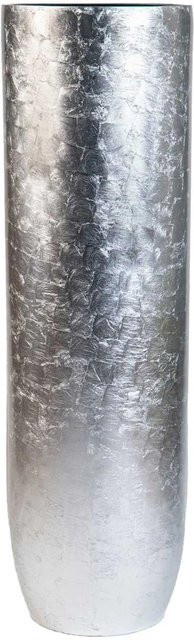 Vivanno Bodenvase Solerio modern in Blattsilber aus Fiberglas, B/T/H: 33 x 33 x 100 cm - Bild 1